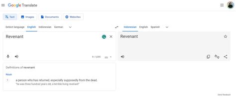 the revenant in tagalog|Google Translate.